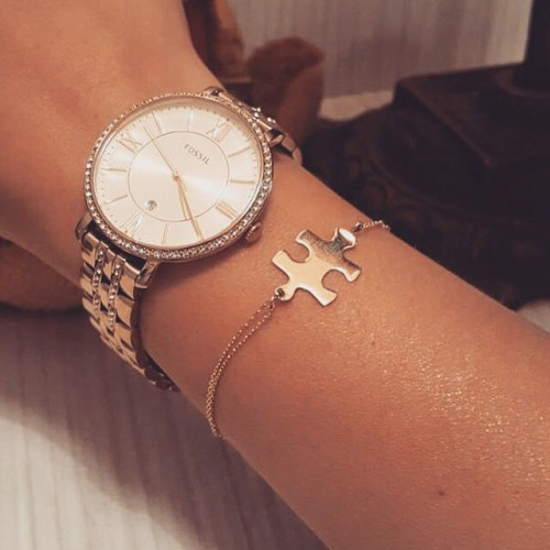 Glorria 14k Solid Gold Puzzle Bracelet Glorria 14k Solid Gold Puzzle Bracelet