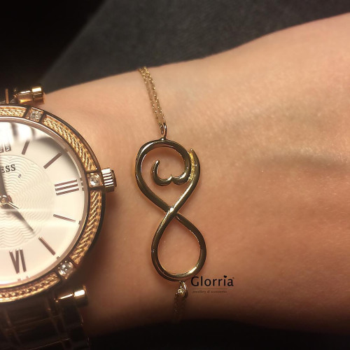 Glorria 14k Solid Gold Infinity Bracelet Glorria 14k Solid Gold Infinity Bracelet