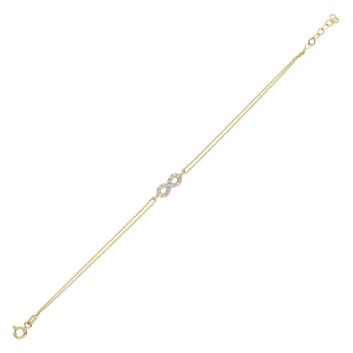 Glorria 14k Solid Gold Infinity Bracelet Glorria 14k Solid Gold Infinity Bracelet