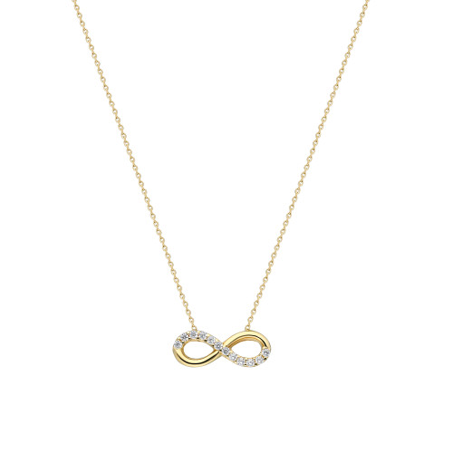 Glorria 14k Solid Gold Infinity Necklace Glorria 14k Solid Gold Infinity Necklace