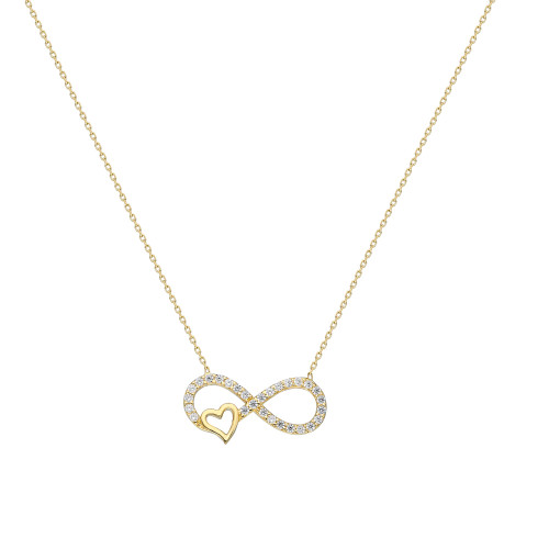Glorria 14k Solid Gold Infinity Necklace Glorria 14k Solid Gold Infinity Necklace