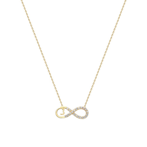 Glorria 14k Solid Gold Infinity Necklace Glorria 14k Solid Gold Infinity Necklace