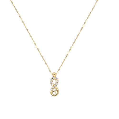 Glorria 14k Solid Gold Infinity Necklace Glorria 14k Solid Gold Infinity Necklace