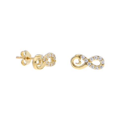 Glorria 14k Solid Gold Infinity Earring Glorria 14k Solid Gold Infinity Earring