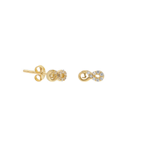 Glorria 14k Solid Gold Infinity Earring Glorria 14k Solid Gold Infinity Earring