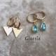 Glorria 14k Solid Gold Triangle Earring
