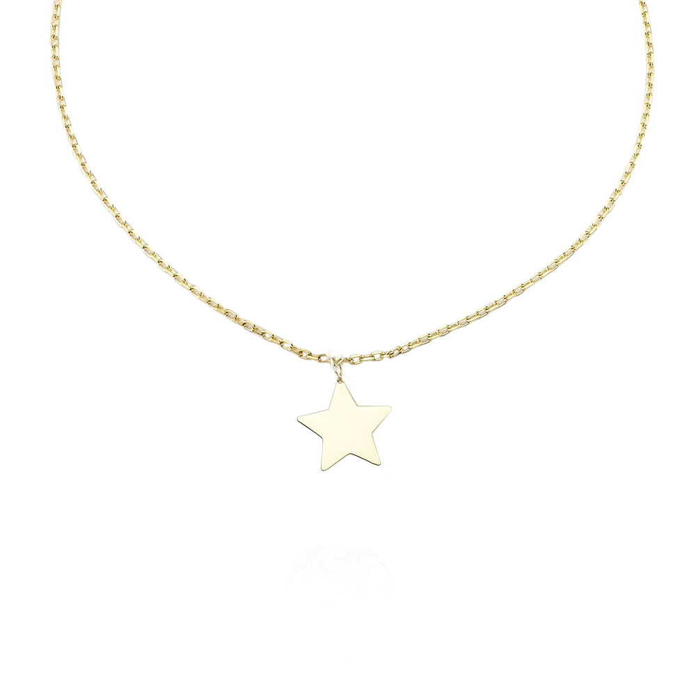 Glorria 14k Solid Gold Star Anklet