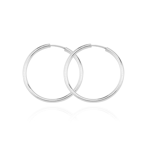 Glorria 925k Sterling Silver 2,5 cm Circle Earring Glorria 925k Sterling Silver 2,5 cm Circle Earring