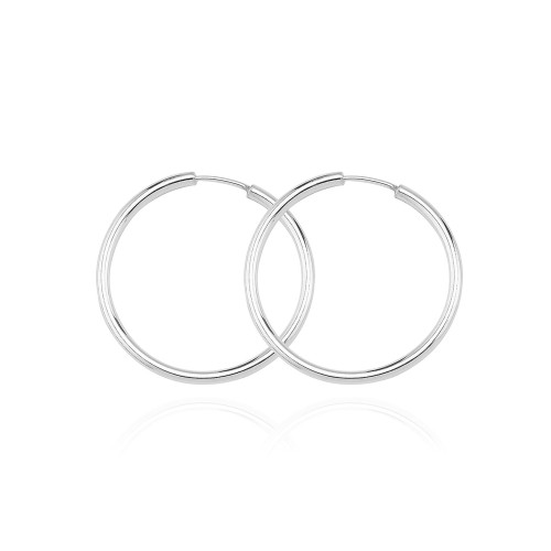 Glorria 925k Sterling Silver 2 cm Circle Earring Glorria 925k Sterling Silver 2 cm Circle Earring