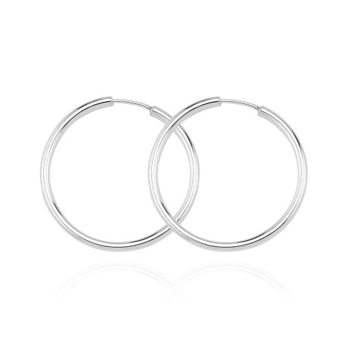 Glorria 925k Sterling Silver 3,5 cm Circle Earring Glorria 925k Sterling Silver 3,5 cm Circle Earring