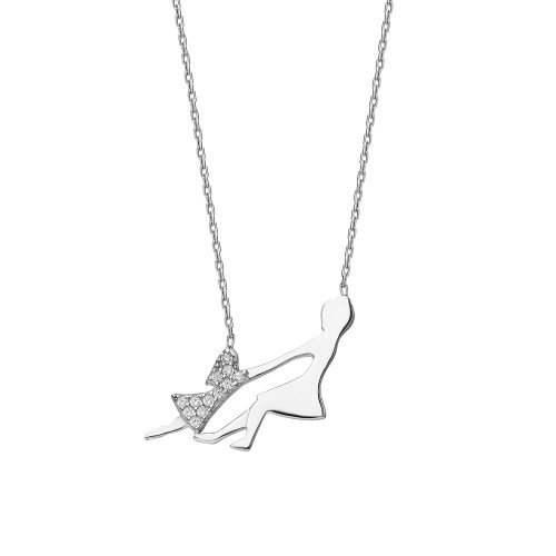 Glorria 925k Sterling Silver Mother Girl Necklace Glorria 925k Sterling Silver Mother Girl Necklace