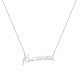 Glorria 925k Sterling Silver Atatürk Signature Necklace