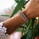 Glorria 925k Sterling Silver Baget Pave Waterway Bracelet Glorria 925k Sterling Silver Baget Pave Waterway Bracelet
