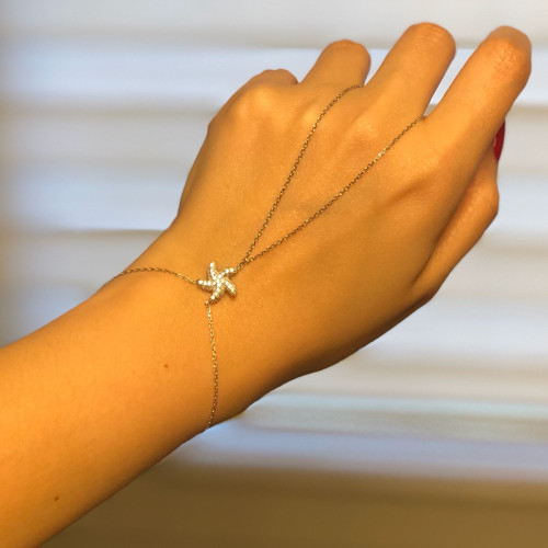 Glorria 925k Sterling Silver Starfish Shahmaran Glorria 925k Sterling Silver Starfish Shahmaran