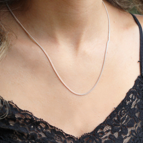 Glorria 925k Sterling Silver Curb Chain Glorria 925k Sterling Silver Curb Chain