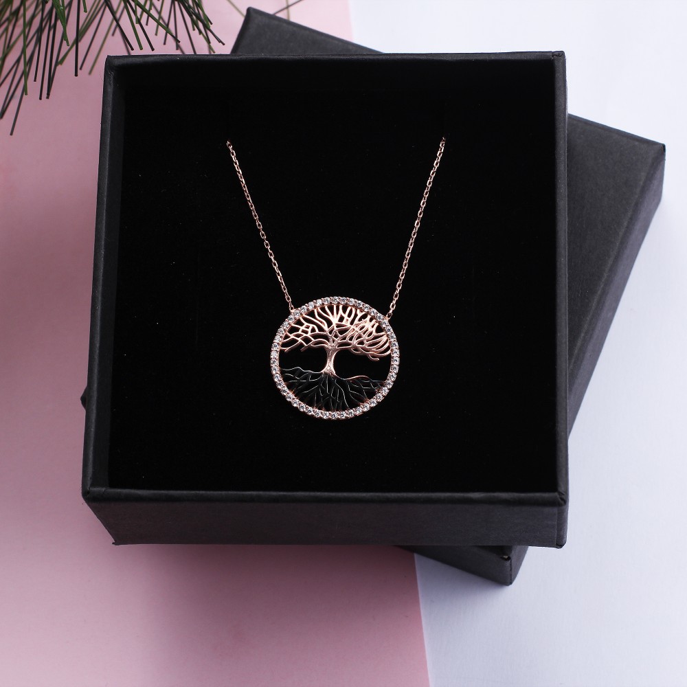 Glorria 925k Sterling Silver Life Tree Necklace