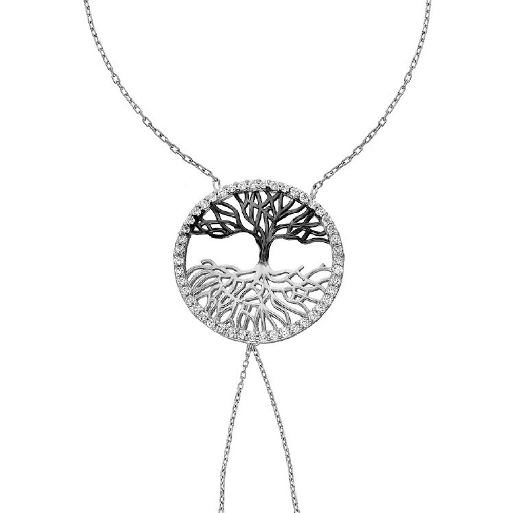 Glorria 925k Sterling Silver Tree of Life Shahmaran