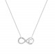 Glorria 925k Sterling Silver Heart Infinity Necklace