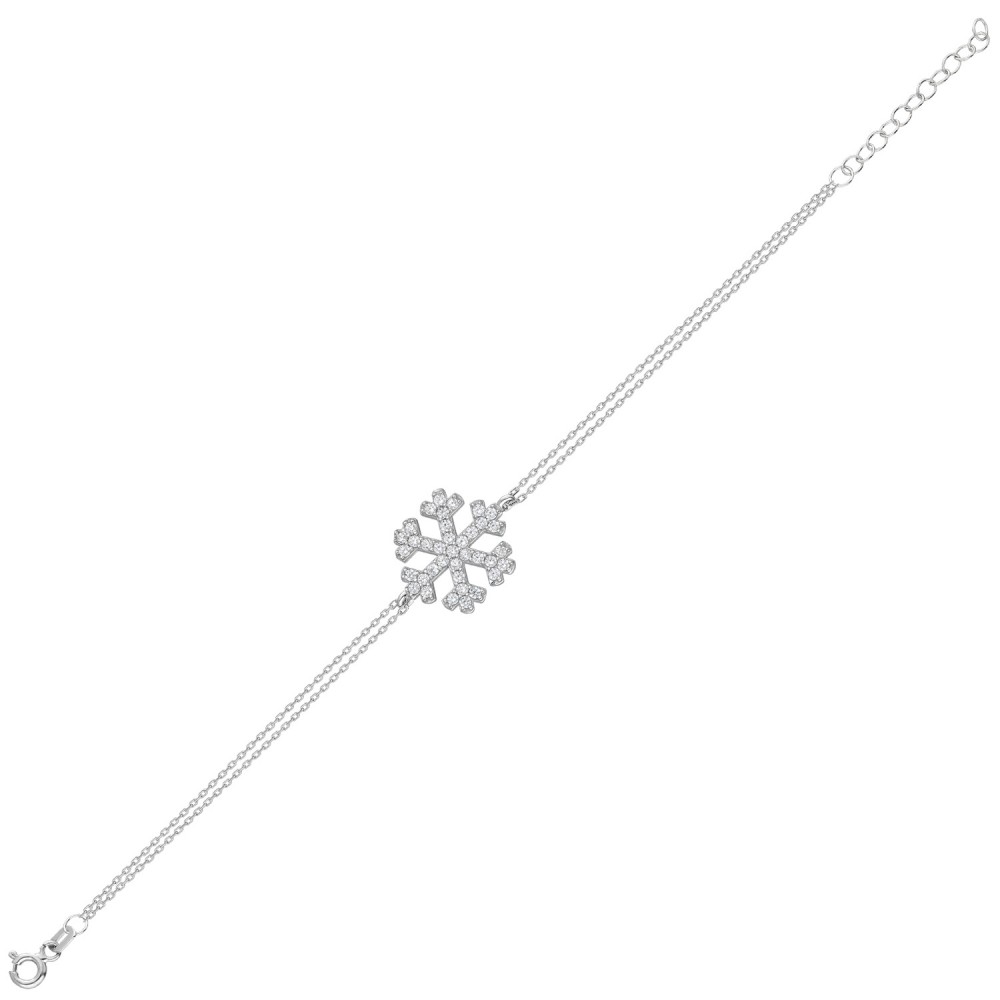 Glorria Silver Snowflake Bracelet