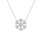 Glorria 925k Sterling Silver Snowflake Necklace