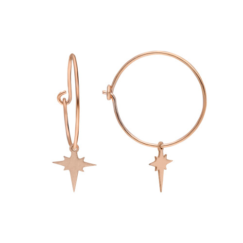 Glorria 925k Sterling Silver Polar Star Earring Glorria 925k Sterling Silver Polar Star Earring
