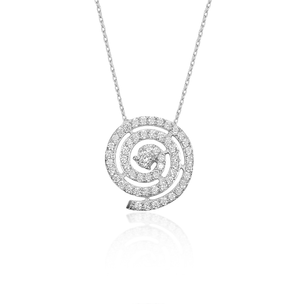 Glorria 925k Sterling Silver Lava Necklace