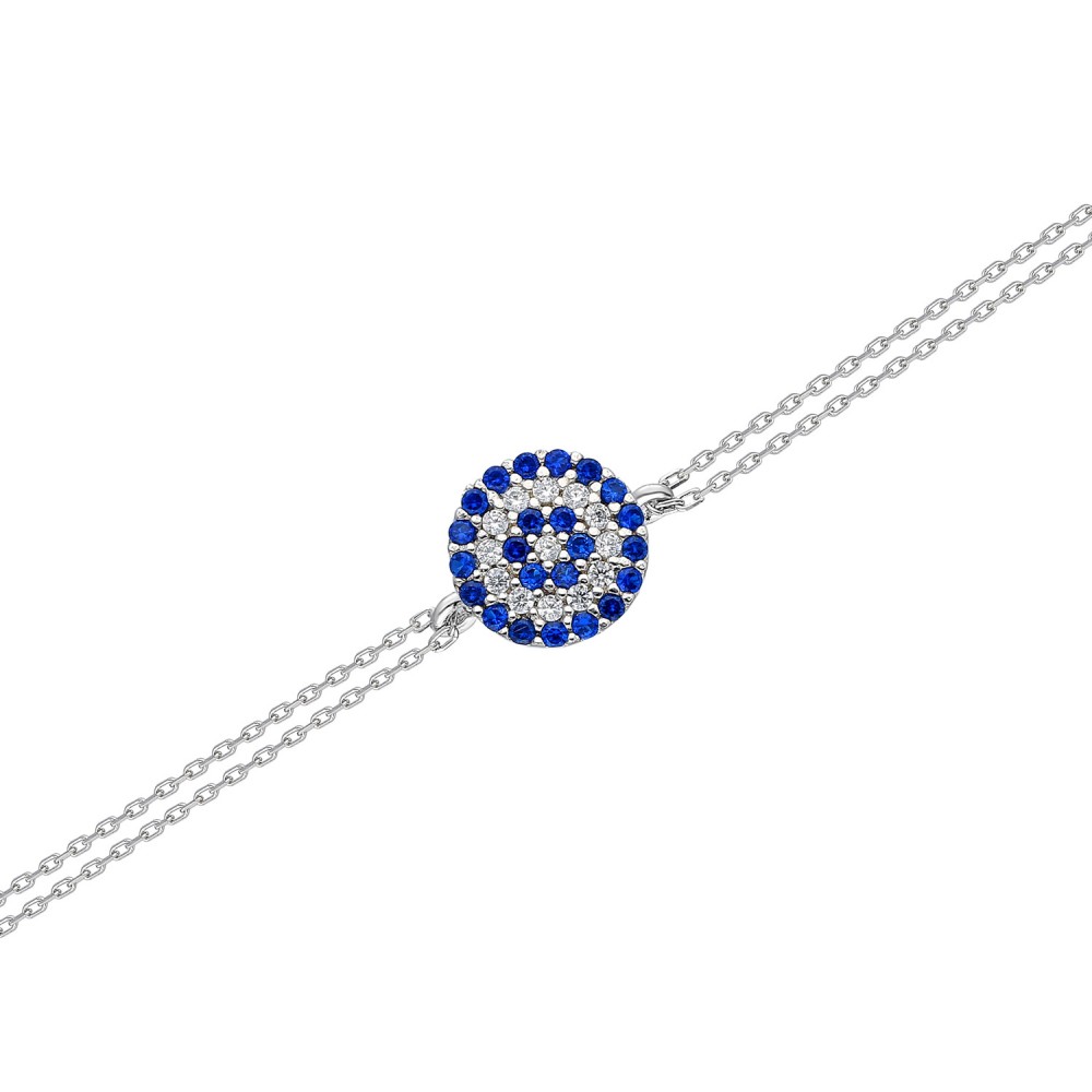 Glorria 925k Sterling Silver Evil Eye Bead Bracelet Glorria 925k Sterling Silver Evil Eye Bead Bracelet