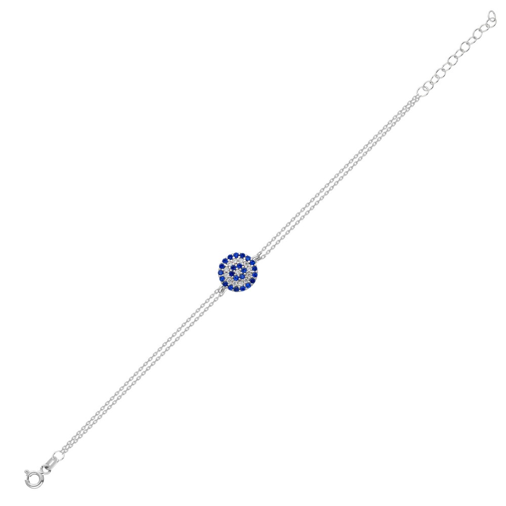 Glorria 925k Sterling Silver Evil Eye Bead Bracelet Glorria 925k Sterling Silver Evil Eye Bead Bracelet