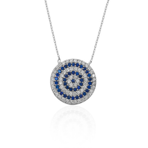 Glorria 925k Sterling Silver Evil Eye Necklace, Earrings, Flower Gift Set Glorria 925k Sterling Silver Evil Eye Necklace, Earrings, Flower Gift Set