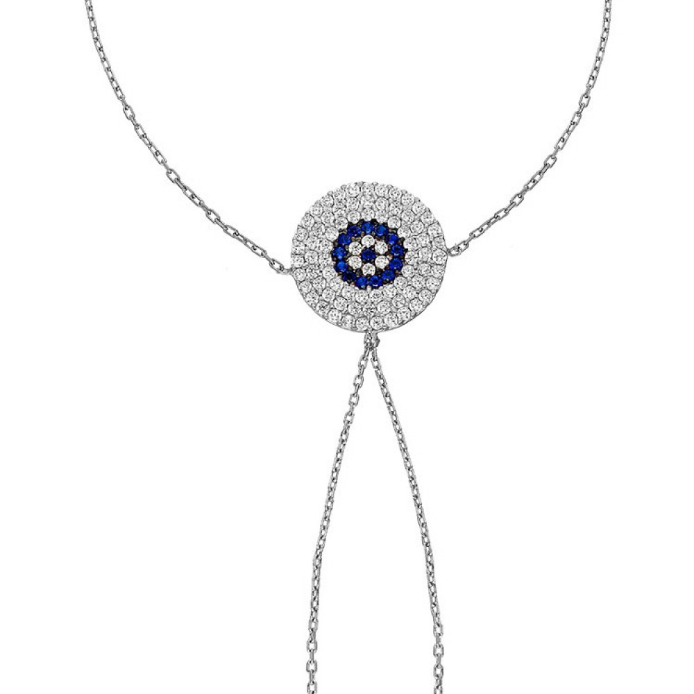 Glorria 925k Sterling Silver Evil Eye Shahmaran