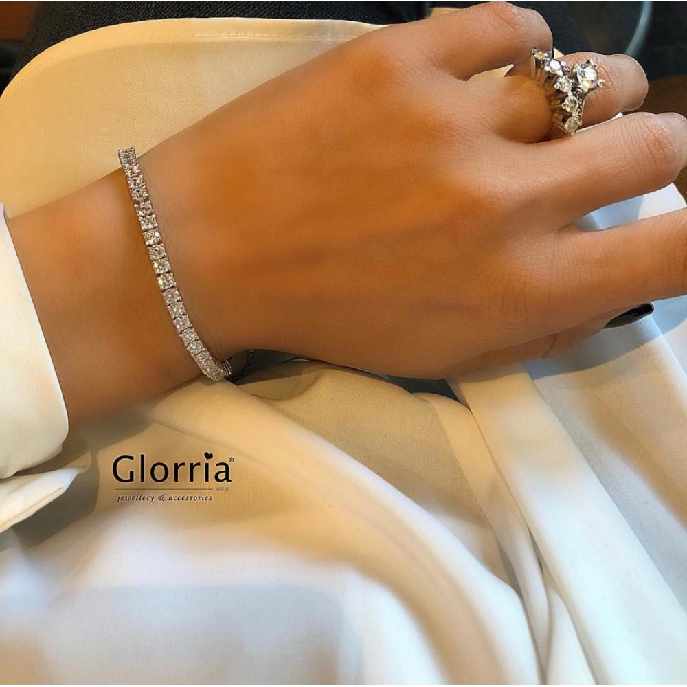Glorria 925k Sterling Silver Waterway Bracelet