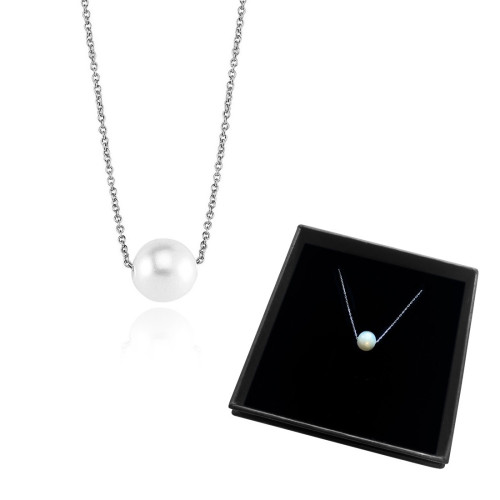 Glorria 925k Sterling Silver Single Pearl Necklace Glorria 925k Sterling Silver Single Pearl Necklace