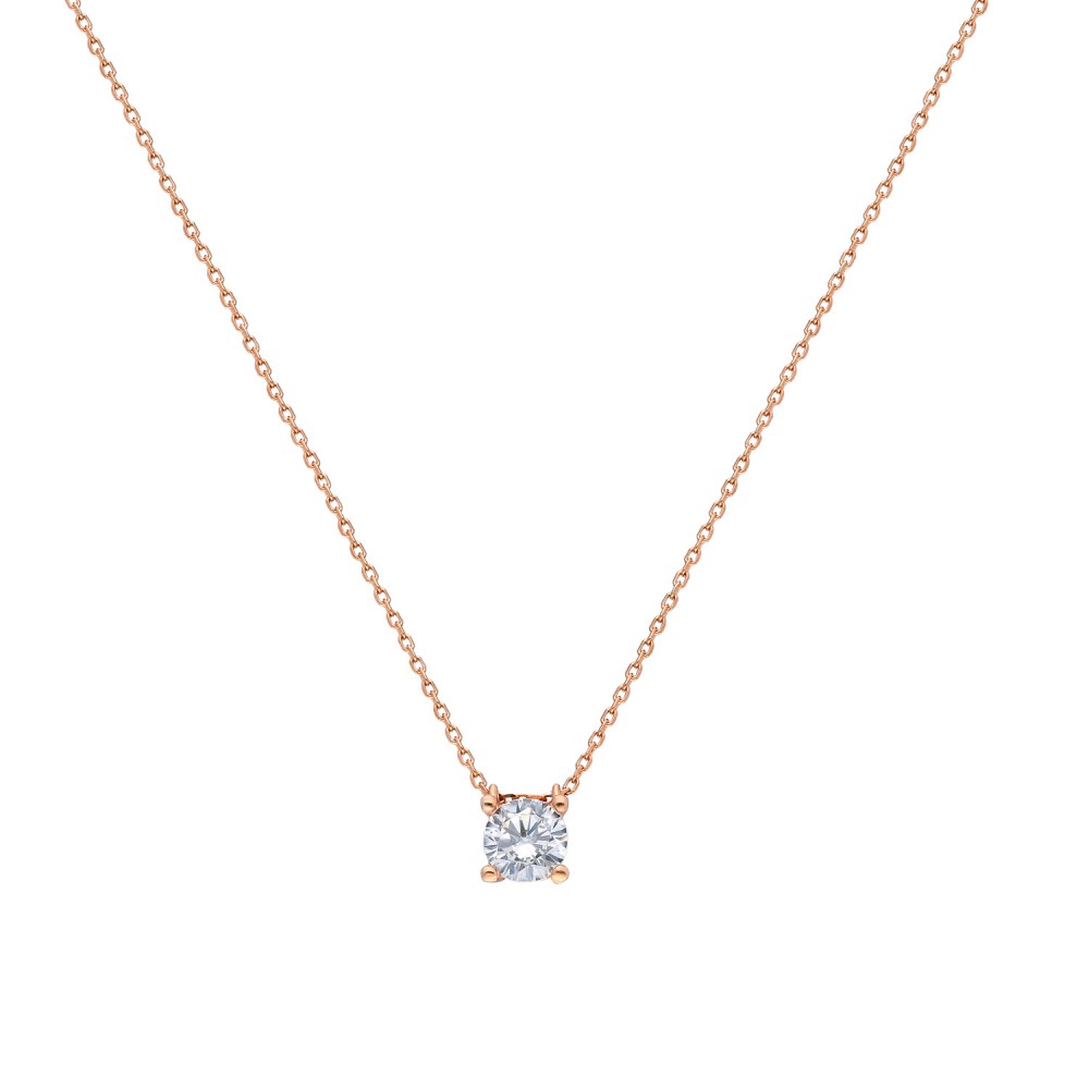 Glorria 925k Sterling Silver Solitaire Necklace