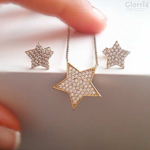 Glorria 14k Solid Gold Star Earring Glorria 14k Solid Gold Star Earring