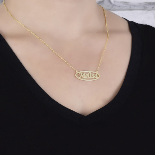 Glorria 925k Sterling Silver Personalized Name Silver Necklace GLR528 Glorria 925k Sterling Silver Personalized Name Silver Necklace GLR528