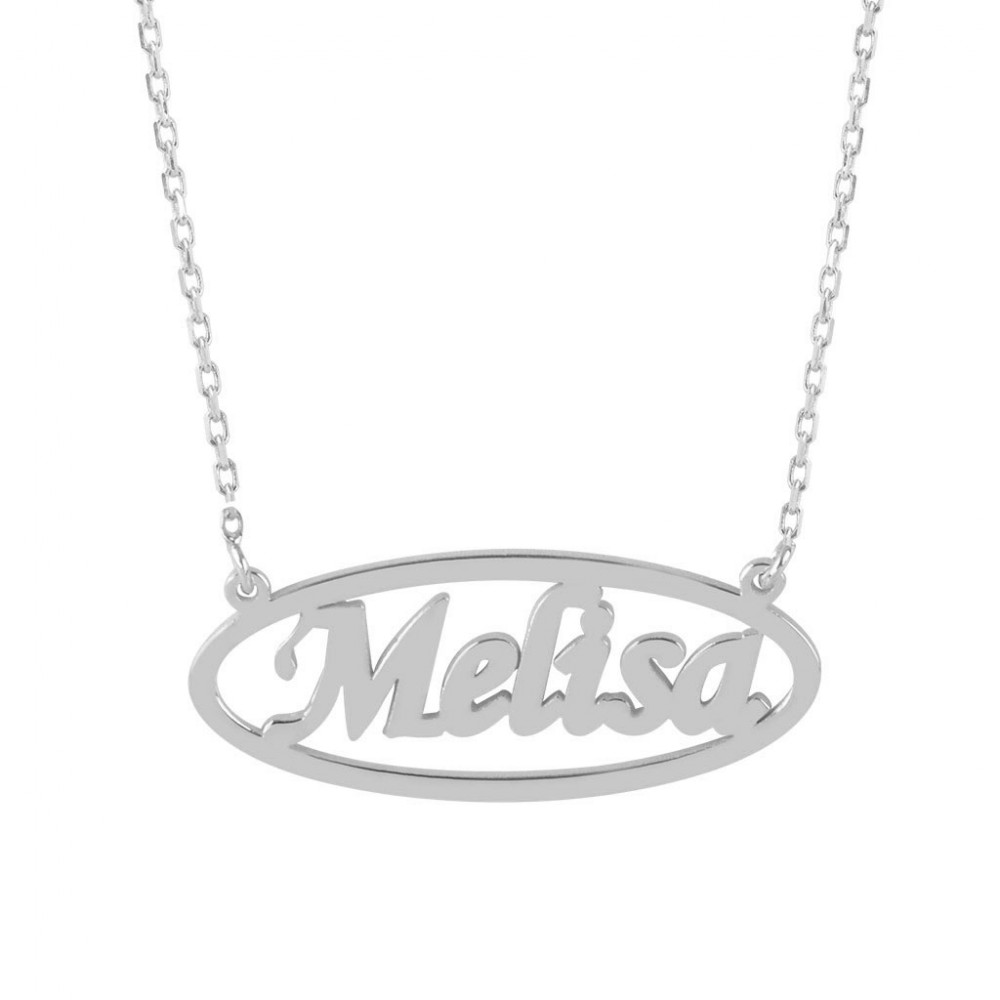 Glorria 925k Sterling Silver Personalized Name Silver Necklace GLR528