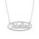 Glorria 925k Sterling Silver Personalized Name Silver Necklace GLR528