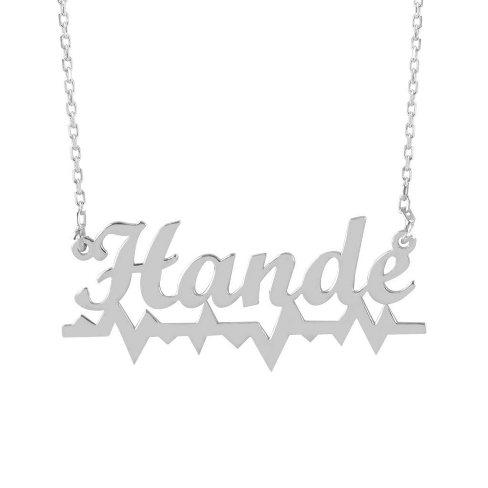 Glorria 925k Sterling Silver Personalized Name Silver Necklace GLR529