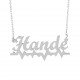 Glorria 925k Sterling Silver Personalized Name Silver Necklace GLR529