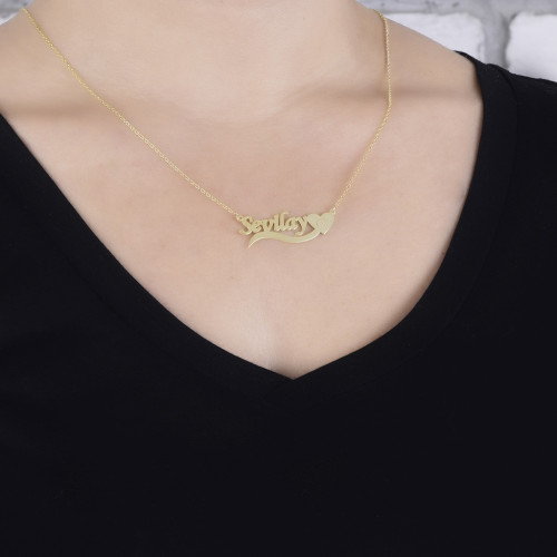 Glorria 925k Sterling Silver Personalized Name Silver Necklace GLR531 Glorria 925k Sterling Silver Personalized Name Silver Necklace GLR531