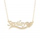 Glorria 925k Sterling Silver Personalized Name Silver Necklace GLR531