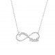 Glorria 925k Sterling Silver Personalized Name Infinity Silver Necklace GLR552