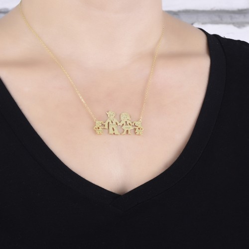 Glorria 925k Sterling Silver Personalized Name Family Silver Necklace GLR708 Glorria 925k Sterling Silver Personalized Name Family Silver Necklace GLR708