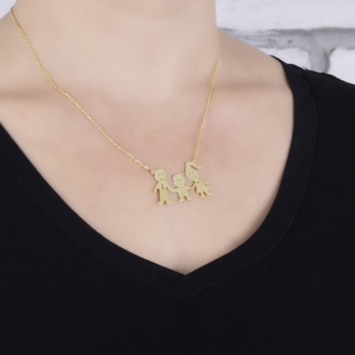 Glorria 925k Sterling Silver Personalized Name Family Silver Necklace GLR704 Glorria 925k Sterling Silver Personalized Name Family Silver Necklace GLR704