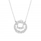 Glorria 925k Sterling Silver Personalized 3 Name Silver Necklace GLR614