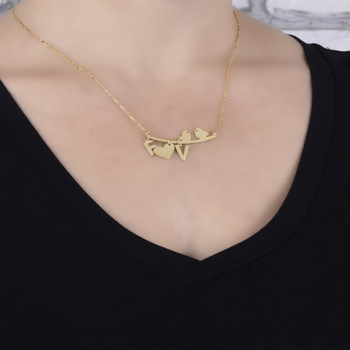Glorria 925k Sterling Silver Personalized Letter Bird Silver Necklace GLR651 Glorria 925k Sterling Silver Personalized Letter Bird Silver Necklace GLR651