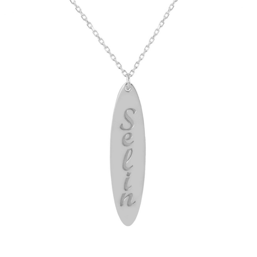 Glorria 925k Sterling Silver Personalized Name Silver Necklace GLR667