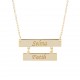 Glorria 925k Sterling Silver Personalized 2 Name Silver Necklace GLR669