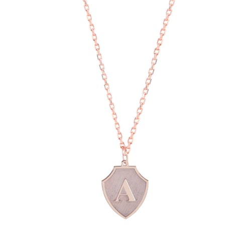 Glorria 925k Sterling Silver Personalized Letter Silver Necklace GLR524