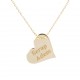 Glorria 925k Sterling Silver Personalized Name Heart Silver Necklace GLR598